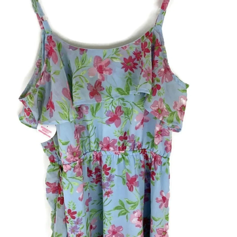 The Children's Place Dress Spring Floral Chiffon Size 10/12 NWT